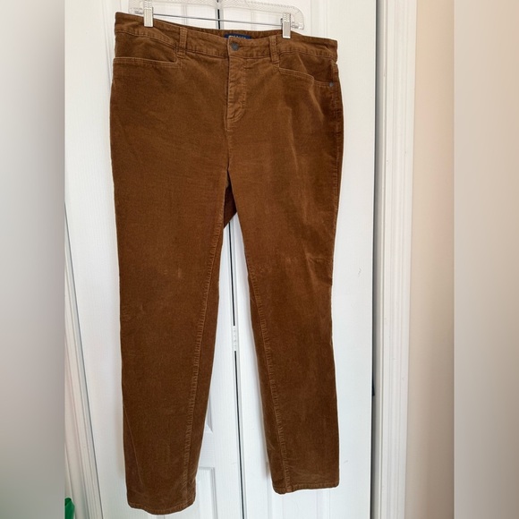 Talbots - Corduroy Pants Classic Fit Soft Stretch Fabric Straight Leg Casual - Picture 2 of 6